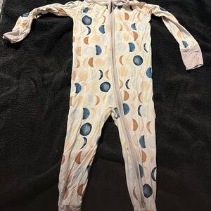 Little Sleepies Blue and Brown Moon Kids Footie